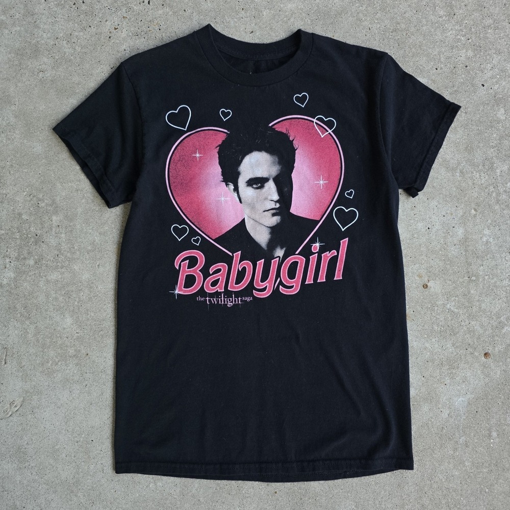 Twilight Tshirt Size S Black Y2K Edward Babygirl Short Sleeve, Edward Cullen